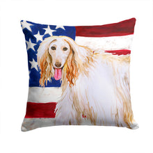 Load image into Gallery viewer, Afghan Hound Patriotic Throw Pillow - 14x14 Decorative Pillow – Art for Your Home &amp; Patio BB9702PW1414