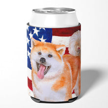 Load image into Gallery viewer, Akita Patriotic Can or Bottle Hugger BB9703CC