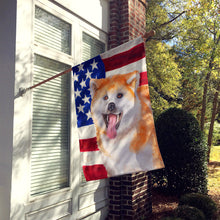 Load image into Gallery viewer, Akita Patriotic Flag Canvas House Size BB9703CHF