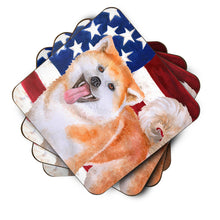 Load image into Gallery viewer, Akita Patriotic Foam Coaster  BB9703FC