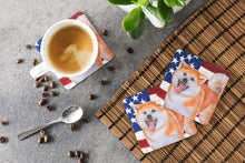 Load image into Gallery viewer, Akita Patriotic Foam Coaster  BB9703FC