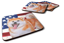 Load image into Gallery viewer, Akita Patriotic Foam Coaster  BB9703FC