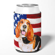 Load image into Gallery viewer, Basset Hound Patriotic Can or Bottle Hugger BB9704CC