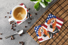 Load image into Gallery viewer, Basset Hound Patriotic Foam Coaster  BB9704FC