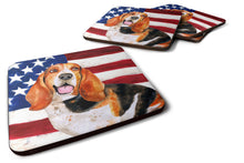 Load image into Gallery viewer, Basset Hound Patriotic Foam Coaster  BB9704FC