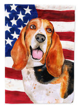 Load image into Gallery viewer, Basset Hound Patriotic Garden Flag - Outdoor Decorative Yard Flag BB9704GF