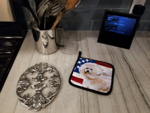 Load image into Gallery viewer, Bichon Frise #2 Patriotic Pot Holders - Set of 2 - Heat-Resistant Kitchen Essentials BB9705PTHD