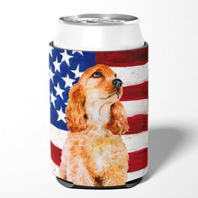 Load image into Gallery viewer, Cocker Spaniel Patriotic Can or Bottle Hugger BB9706CC