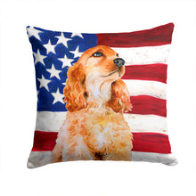 Load image into Gallery viewer, Cocker Spaniel Patriotic Throw Pillow - 14x14 Decorative Pillow – Art for Your Home &amp; Patio BB9706PW1414