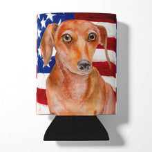 Load image into Gallery viewer, Red Dachshund Patriotic Can or Bottle Hugger BB9707CC