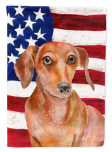 Load image into Gallery viewer, Red Dachshund Patriotic Garden Flag - Outdoor Decorative Yard Flag BB9707GF