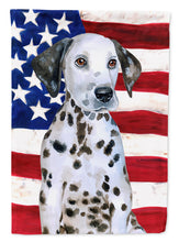 Load image into Gallery viewer, Dalmatian Puppy Patriotic Garden Flag - Outdoor Decorative Yard Flag BB9708GF