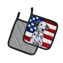 Load image into Gallery viewer, Dalmatian Puppy Patriotic Pot Holders - Set of 2 - Heat-Resistant Kitchen Essentials BB9708PTHD