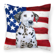 Load image into Gallery viewer, Dalmatian Puppy Patriotic Fabric Decorative Pillow BB9708PW1818