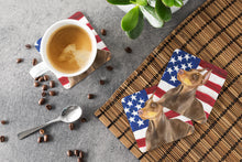 Load image into Gallery viewer, Doberman Pinscher Patriotic Foam Coaster  BB9709FC