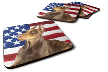 Load image into Gallery viewer, Doberman Pinscher Patriotic Foam Coaster  BB9709FC