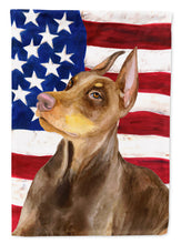 Load image into Gallery viewer, Doberman Pinscher Patriotic Garden Flag - Outdoor Decorative Yard Flag BB9709GF
