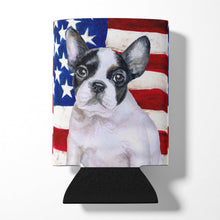 Load image into Gallery viewer, French Bulldog Black White Patriotic Can or Bottle Hugger BB9710CC