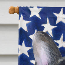Load image into Gallery viewer, French Bulldog Black White Patriotic Flag Canvas House Size BB9710CHF
