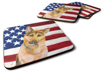 Load image into Gallery viewer, German Shepherd #2 Patriotic Foam Coaster  BB9711FC