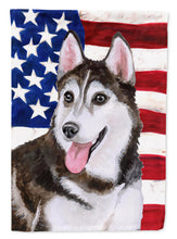 Load image into Gallery viewer, Siberian Husky #2 Patriotic Flag Canvas House Size BB9712CHF