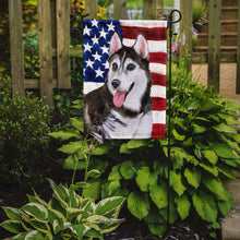 Load image into Gallery viewer, Siberian Husky #2 Patriotic Garden Flag - Outdoor Decorative Yard Flag BB9712GF