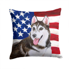 Load image into Gallery viewer, Siberian Husky #2 Patriotic Throw Pillow - 14x14 Decorative Pillow – Art for Your Home &amp; Patio BB9712PW1414