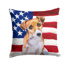 Load image into Gallery viewer, Jack Russell Terrier #2 Patriotic Throw Pillow - 14x14 Decorative Pillow – Art for Your Home &amp; Patio