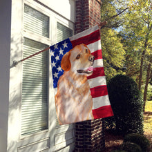 Load image into Gallery viewer, Labrador Retriever Patriotic Flag Canvas House Size BB9714CHF