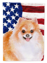 Load image into Gallery viewer, Pomeranian #2 Patriotic Flag Canvas House Size BB9716CHF