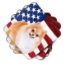 Load image into Gallery viewer, Pomeranian #2 Patriotic Foam Coaster  BB9716FC