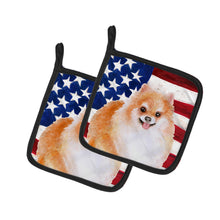 Load image into Gallery viewer, Pomeranian #2 Patriotic Pot Holders - Set of 2 - Heat-Resistant Kitchen Essentials BB9716PTHD