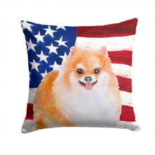 Load image into Gallery viewer, Pomeranian #2 Patriotic Throw Pillow - 14x14 Decorative Pillow – Art for Your Home &amp; Patio BB9716PW1414