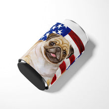Load image into Gallery viewer, Fawn Pug Patriotic Can or Bottle Hugger BB9718CC
