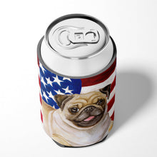 Load image into Gallery viewer, Fawn Pug Patriotic Can or Bottle Hugger BB9718CC