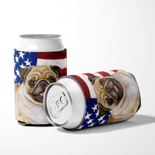 Load image into Gallery viewer, Fawn Pug Patriotic Can or Bottle Hugger BB9718CC