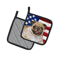 Load image into Gallery viewer, Fawn Pug Patriotic Pot Holders - Set of 2 - Heat-Resistant Kitchen Essentials BB9718PTHD