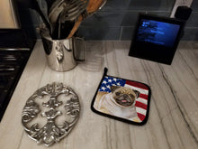 Load image into Gallery viewer, Fawn Pug Patriotic Pot Holders - Set of 2 - Heat-Resistant Kitchen Essentials BB9718PTHD