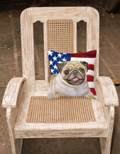 Load image into Gallery viewer, Fawn Pug Patriotic Fabric Decorative Pillow BB9718PW1818