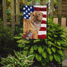 Load image into Gallery viewer, Shar Pei Puppy Patriotic Garden Flag - Outdoor Decorative Yard Flag BB9719GF