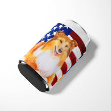 Load image into Gallery viewer, Sheltie Patriotic Can or Bottle Hugger BB9720CC