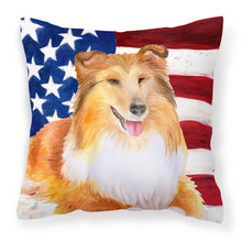 Load image into Gallery viewer, Sheltie Patriotic Fabric Decorative Pillow BB9720PW1818
