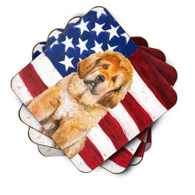 Load image into Gallery viewer, Tibetan Mastiff Patriotic Foam Coaster  BB9721FC