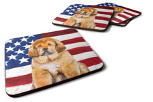 Load image into Gallery viewer, Tibetan Mastiff Patriotic Foam Coaster  BB9721FC