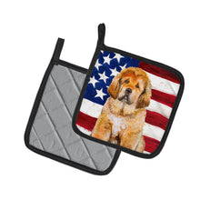 Load image into Gallery viewer, Tibetan Mastiff Patriotic Pot Holders - Set of 2 - Heat-Resistant Kitchen Essentials BB9721PTHD