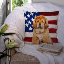 Load image into Gallery viewer, Tibetan Mastiff Patriotic Throw Pillow - 14x14 Decorative Pillow – Art for Your Home &amp; Patio BB9721PW1414