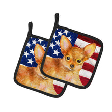 Load image into Gallery viewer, Toy Terrier Patriotic Pot Holders - Set of 2 - Heat-Resistant Kitchen Essentials BB9722PTHD