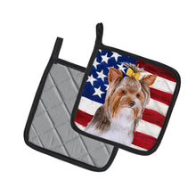 Load image into Gallery viewer, Yorkshire Terrier #2 Patriotic Pot Holders - Set of 2 - Heat-Resistant Kitchen Essentials BB9723PTHD