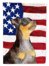 Load image into Gallery viewer, Miniature Pinscher #2 Patriotic Flag Canvas House Size BB9724CHF