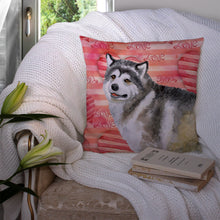Load image into Gallery viewer, Alaskan Malamute Love Throw Pillow - 14x14 Decorative Pillow – Art for Your Home &amp; Patio BB9725PW1414
